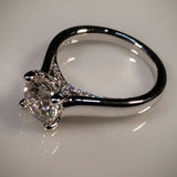 Ritani Ritani Engagement Ring Micro-Pave Set Platinum (Mounting ONLY Center diamond sold separately) - Kupfer Jewelry - 2