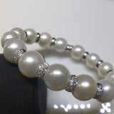 Verdi Bracelet with South Sea White Pearls & Diamonds - Kupfer Jewelry - 1