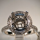 EmilyK. Engagement Ring in 18kt White Gold by EmilyK. (Mounting ONLY) - Kupfer Jewelry - 3