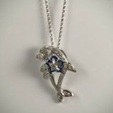 Kupfer Jewelry Dolphin Pendant with Diamonds and Sapphires - Kupfer Jewelry - 1